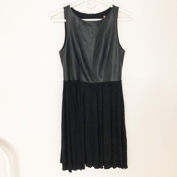 Bailey 44 Carpe Diem Vegan Leather Fit Flare Dress - Picture 2 of 6